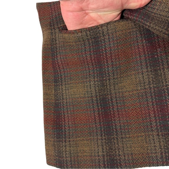 Vtg Eddie Bauer Earth-Toned 2 Button 100% Wool Tweed Blazer Sz LP Check Plaid - Picture 13 of 13